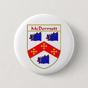 Macaron Rond 5 Cm Manteau de McDermott des bras/de crête de famille