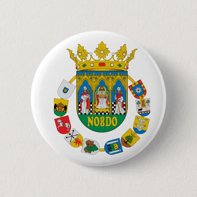 Macaron Rond 5 Cm Manteau de Séville (Espagne) d'Arms2 (Devant)