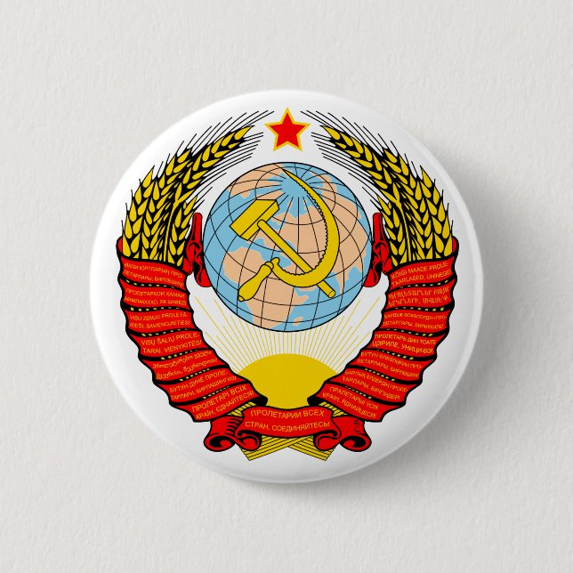 Macaron Rond 5 Cm Manteau de symbole héraldique officiel d'Union (Devant)