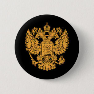 Macaron Rond 5 Cm Manteau des bras russe de la Fédération de Russi
