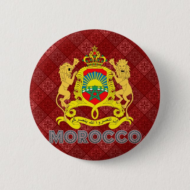 Macaron Rond 5 Cm Manteau du Maroc des bras (Devant)