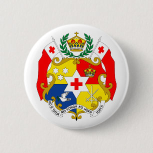 Macaron Rond 5 Cm Manteau officiel du Tonga de symbole d'héraldique
