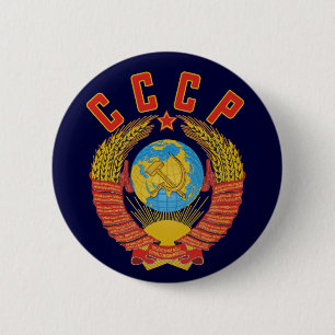 Macaron Rond 5 Cm Manteau soviétique de bouton des bras CCCP