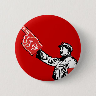 Macaron Rond 5 Cm Mao - le communisme est #1