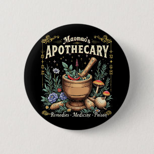 Macaron Rond 5 Cm Maomaos Apothecary Imaginaire Herbal Potion Art