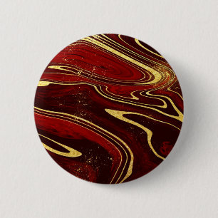 Macaron Rond 5 Cm Marbre burgundy et or