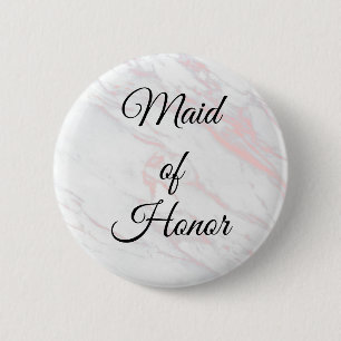 Macaron Rond 5 Cm Marbre moderne rose et gris fait d'honneur