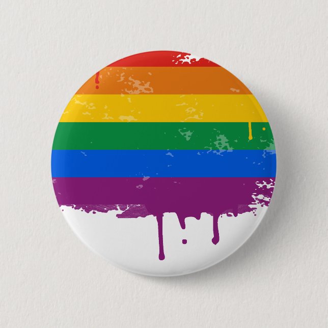 Macaron Rond 5 Cm Marchandises de gay pride (Devant)