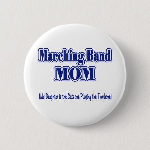 Macaron Rond 5 Cm Marching Band Maman/ Trombone