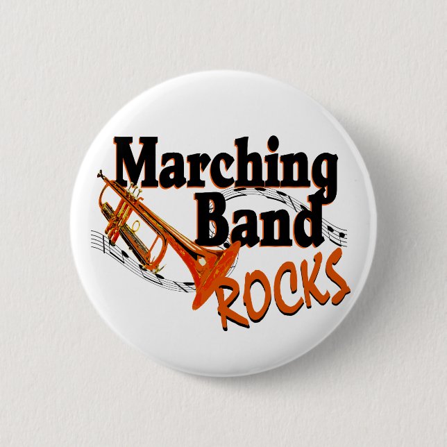 Macaron Rond 5 Cm Marching Band Rocks (Devant)