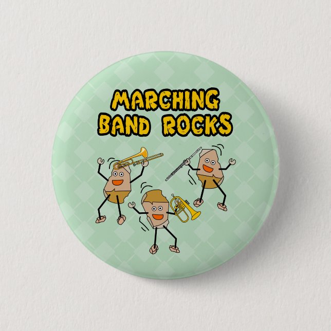 Macaron Rond 5 Cm Marching Band Rocks (Devant)
