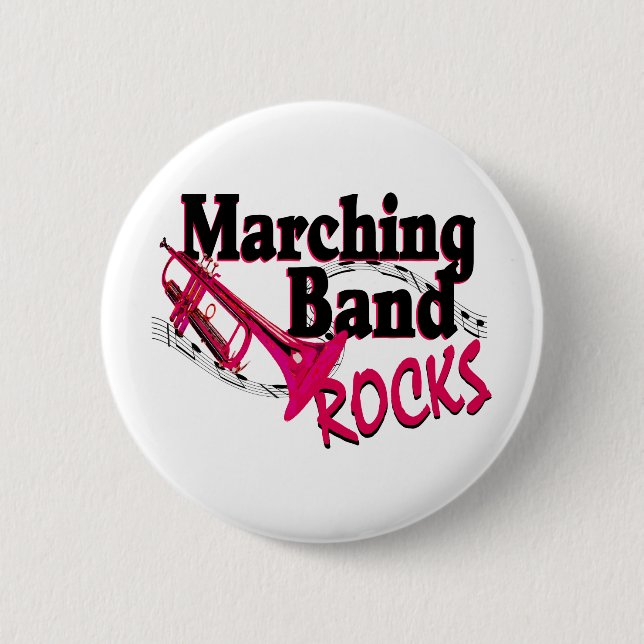 Macaron Rond 5 Cm Marching Band Rocks (Devant)