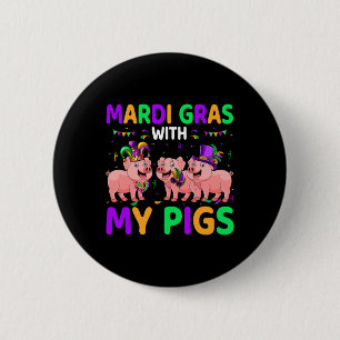 Macaron Rond 5 Cm Mardi Gras Avec Mes Cochons Trois Petits Porcs Mas