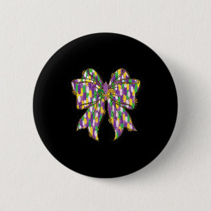 Macaron Rond 5 Cm Mardi Gras Coquette Bow Louisiana Festival Femmes 