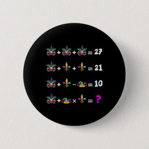 Macaron Rond 5 Cm Mardi Gras Équation Math Pour Les Étudiants Mard