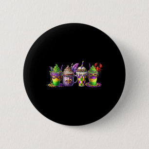 Macaron Rond 5 Cm Mardi Gras Gras Mardi Mardi Mardi Louveur de café 
