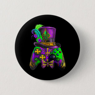 Macaron Rond 5 Cm Mardi Gras Video Game Controller E sport pour enfa