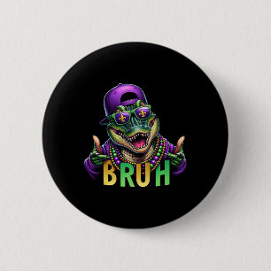 Macaron Rond 5 Cm Mardigator Alligator Bruh Mardi Gras Costume Ados
