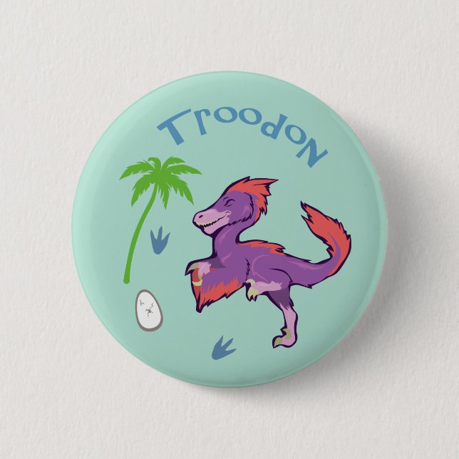 Macaron Rond 5 Cm Mare Troodon (Devant)