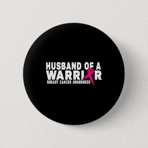 Macaron Rond 5 Cm Mari D'Un Guerrier Sensibilisation Au Cancer Du Se