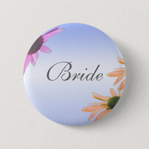 Macaron Rond 5 Cm mariage cadeau, fleur marguerite, bouton d'épouse
