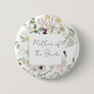 Macaron Rond 5 Cm Mariage COLORÉ FLEUR SAUVAGE JAUNE ET PURPLE