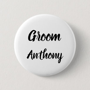 Macaron Rond 5 Cm Mariage de cadeaux de Groom Black and White Custom