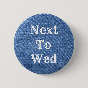 Macaron Rond 5 Cm Mariage de thème bleu blanc Denim