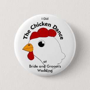 Macaron Rond 5 Cm Mariage drôle fait sur commande de danse de poule