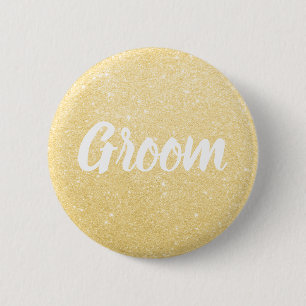 Macaron Rond 5 Cm Mariage élégant et moderne de marié de parties