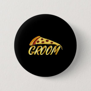 Macaron Rond 5 Cm Mariage Funny Groom Pizza Lover Groomsmen Weddi