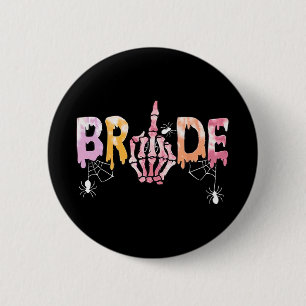 Macaron Rond 5 Cm Mariage gothique Éffrayant Halloween squelette mar