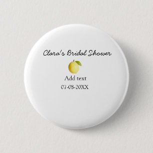 Macaron Rond 5 Cm Mariage lemon moderne simple minimaliste rustique