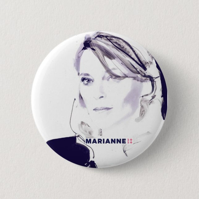 Macaron Rond 5 Cm Marianne 2020 (Devant)