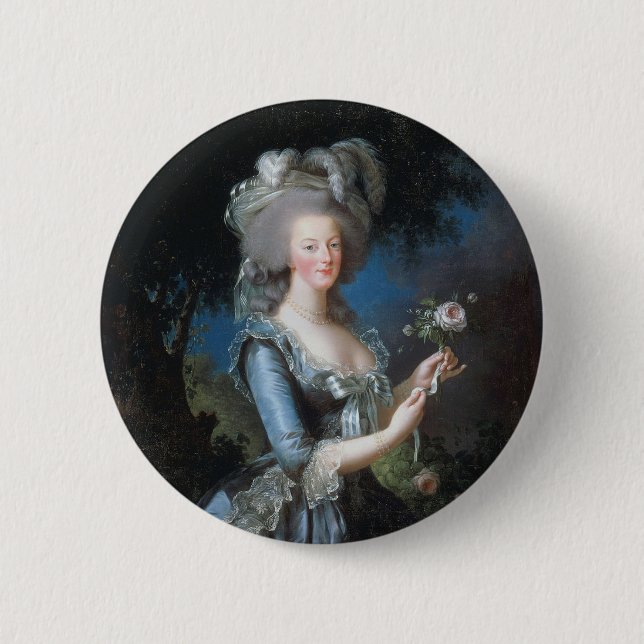 Macaron Rond 5 Cm Marie Antoinette (Devant)