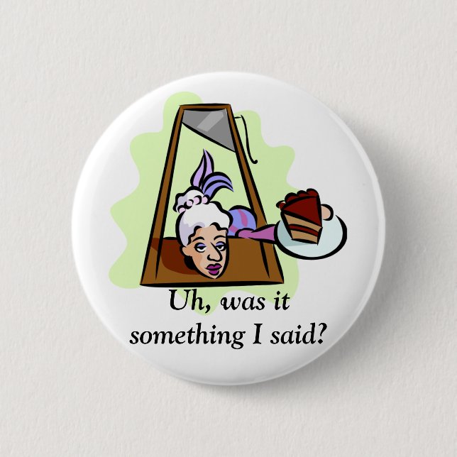 Macaron Rond 5 Cm Marie Antoinette à la Guillotine (Devant)