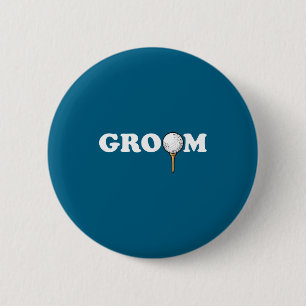 Macaron Rond 5 Cm Marié balle de golf golfeur hommes célibataire drô