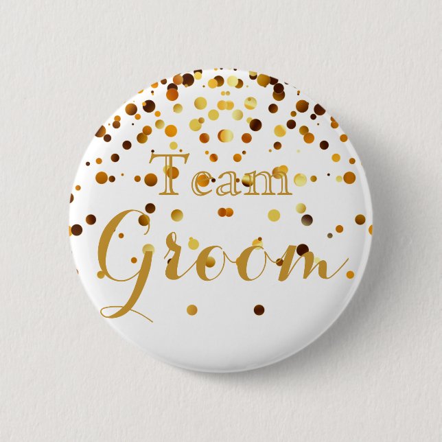 Macaron Rond 5 Cm Marié d'équipe de mariage d'aluminium de Faux de (Devant)