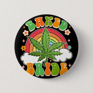 Macaron Rond 5 Cm Mariée à Devenir Amoureuse de Weed Mariée au Four 
