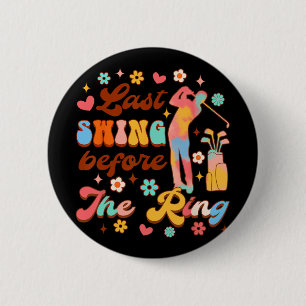 Macaron Rond 5 Cm Mariée À Être Golf Bachelorette Dernier Swing Avan