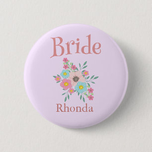 Macaron Rond 5 Cm Mariée Floral Mariage