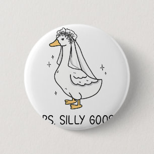 Macaron Rond 5 Cm Mariée Mariage Silly Bride Goose Gettin' Loos