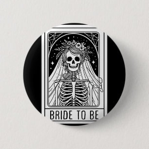 Macaron Rond 5 Cm Mariée pour être gothique Skeleton Tarot Card Bach