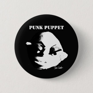 Macaron Rond 5 Cm Marionnette Punk (création Erica Crooks)