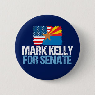 Macaron Rond 5 Cm Mark Kelly pour le Sénat
