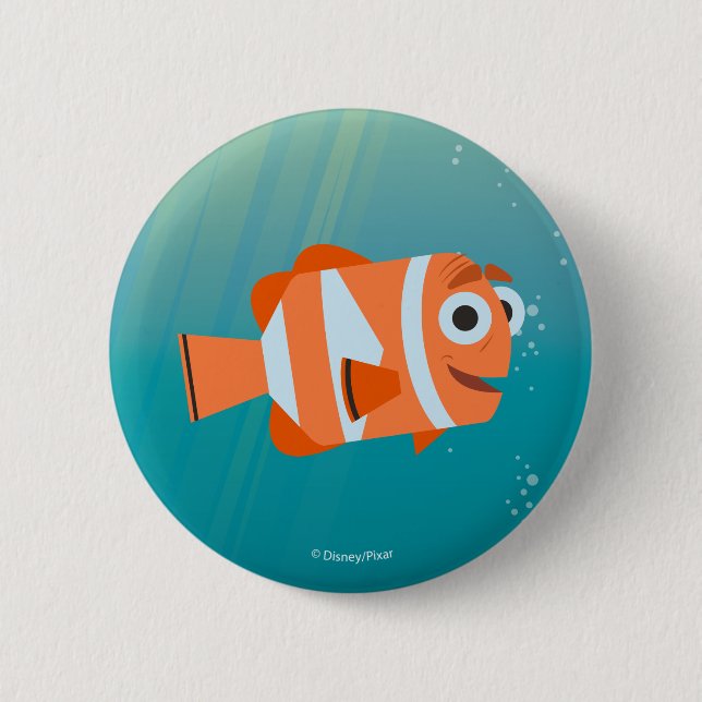 Macaron Rond 5 Cm Marlin | Océan Ici Nous Venons ! (Devant)