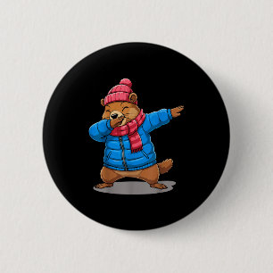 Macaron Rond 5 Cm Marmotte Dabbing Marmotte Drôle 2 Février Marmotte