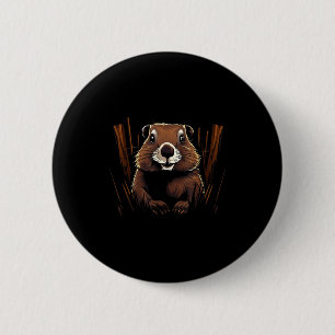 Macaron Rond 5 Cm Marmotte faune colorée amoureux de la marmotte fau