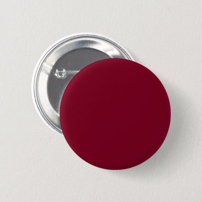 Macaron Rond 5 Cm Maroon bordeaux de couleur solide (Devant & derrière)