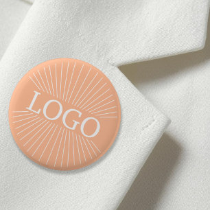 Macaron Rond 5 Cm Marque de la société LOGO Peach